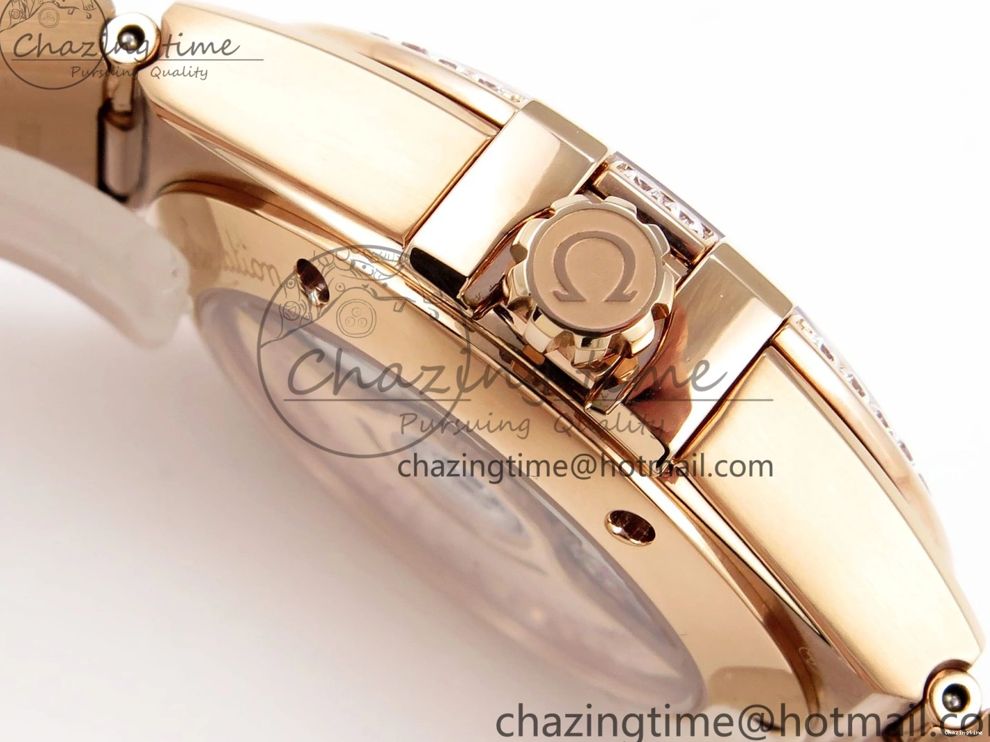 0511 Soft Constellation 39mm RG Diamonds Bezel ASWF 1:1 Best Edition White Dial on RG Bracelet A 7783
